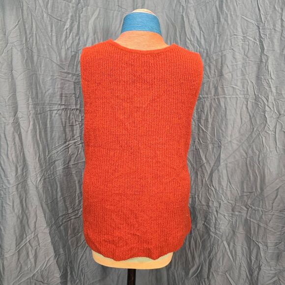 Marled Orange Knit Tank Top - Picture 4 of 5